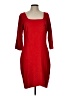 Express Solid Red Cocktail Dress Size L - photo 1