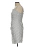 Originality Checkered-gingham Silver Gray Cocktail Dress Size L - photo 5