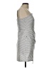 Originality Checkered-gingham Silver Gray Cocktail Dress Size L - photo 4