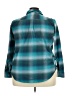 Eddie Bauer Plaid Teal Long Sleeve Blouse Size 2X - photo 2
