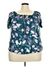 Torrid Teal Short Sleeve Blouse Size 2X Plus (2) - photo 1