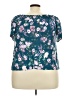Torrid Teal Short Sleeve Blouse Size 2X Plus (2) - photo 2
