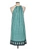 Max Studio Print Teal Blue Casual Dress Size L - photo 2
