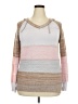 Unbranded 100% Polyester Color Block Tan Pullover Sweater Size XXL - photo 1