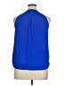 Meraki 100% Polyester Blue Sleeveless Blouse Size XL - photo 2
