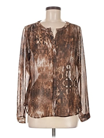 Ecru Long Sleeve Blouse (view 1)