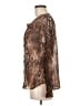 Ecru 100% Polyester Brown Long Sleeve Blouse Size M - photo 5