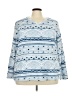 Danskin Now 100% Polyester Print Blue Pullover Sweater Size 3X - photo 1