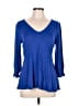 Assorted Brands Blue 3/4 Sleeve Blouse Size 10 - photo 1