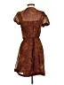 To The Max 100% Polyester Paisley Brown Cocktail Dress Size 2 - photo 2
