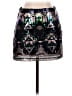 Marineblu Graphic Silver Casual Skirt Size S - photo 1