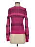 oasis Chevron-herringbone Pink Turtleneck Sweater Size S - photo 1