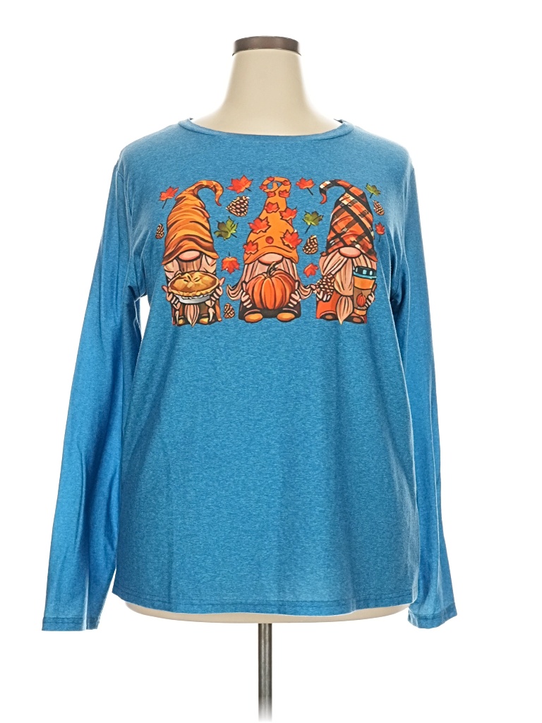 Pre-owned Unbranded Long Sleeve T-shirt In Blue