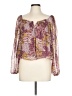 Lily Star Purple Long Sleeve Blouse Size L - photo 1