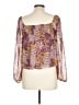 Lily Star Purple Long Sleeve Blouse Size L - photo 2