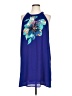 Adrienne Vittadini 100% Polyester Tropical Blue Casual Dress Size 10 - photo 1