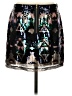 Buttons 100% Polyester Graphic Black Casual Skirt Size 1 - photo 2