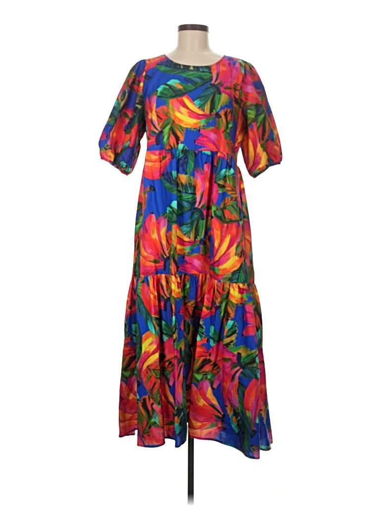 Pre-owned Farm Rio Casual Dress In Blue