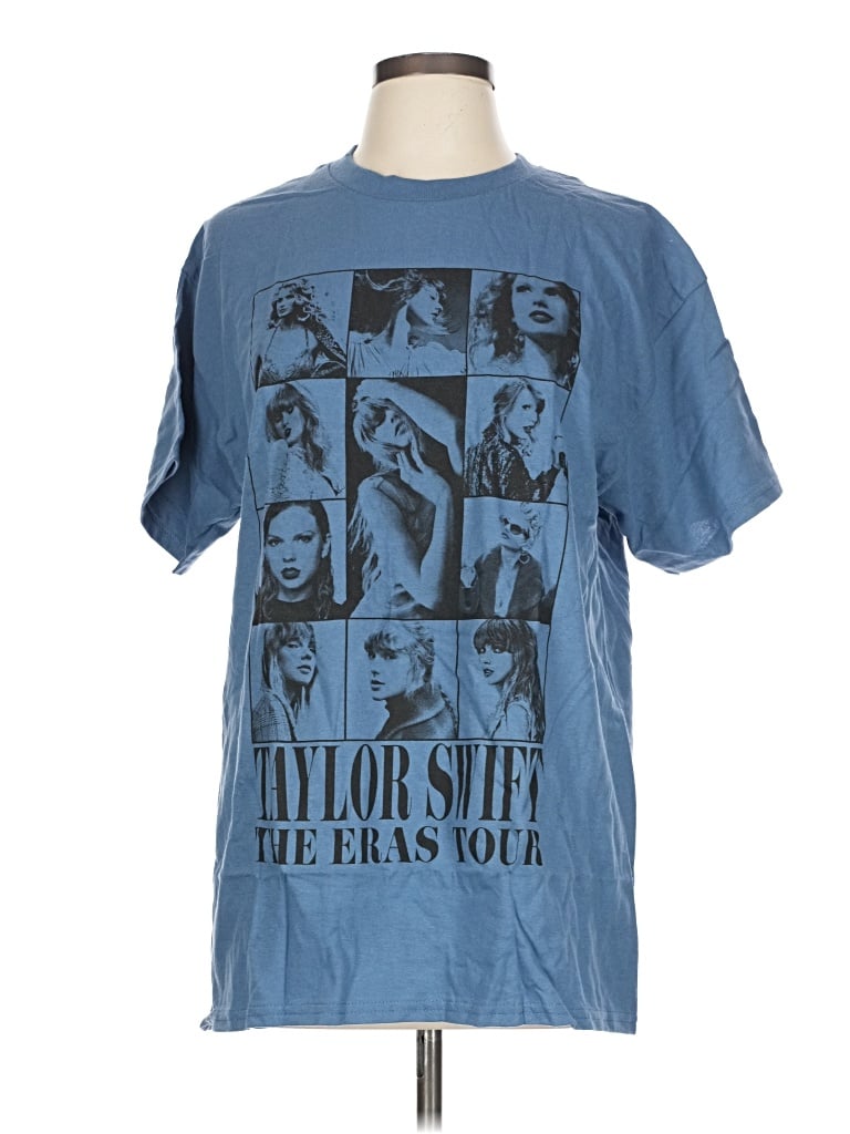 Pre-owned Taylor Swift Short Sleeve T-shirt In Blue