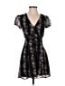 Unbranded 100% Polyester Paisley Black Casual Dress Size S (estimated) - photo 1