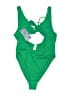 Talula Solid Green One Piece Swimsuit Size S - photo 1