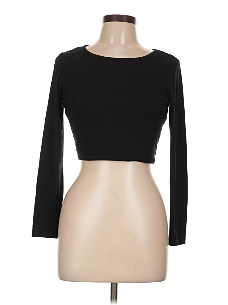 Pre-owned Deb 3/4 Sleeve T-shirt In Black