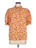 Unbranded Floral Orange Short Sleeve Blouse Size M - photo 1