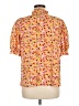 Unbranded Floral Orange Short Sleeve Blouse Size M - photo 2