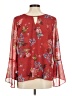 CAbi 100% Polyester Red 3/4 Sleeve Blouse Size M - photo 2