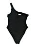 Unbranded Solid Black One Piece Swimsuit Size L - photo 1