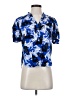 Assorted Brands Print Blue Short Sleeve Blouse Size XXS - photo 1
