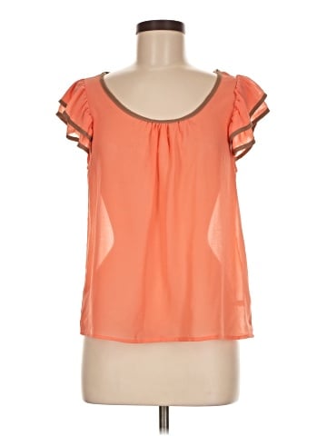 Blue Sketch Short Sleeve Blouse (view 1)