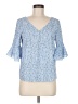 Shein Blue 3/4 Sleeve T-Shirt Size 6 - photo 1
