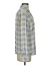 The Limited 100% Polyester Plaid Blue Long Sleeve Blouse Size S - photo 4