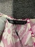 Zara 100% Polyester Paisley Pink Jumpsuit Size M - photo 3