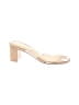 42 Gold 100% Leather Ivory Tan Sandals Size 7 1/2 - photo 1