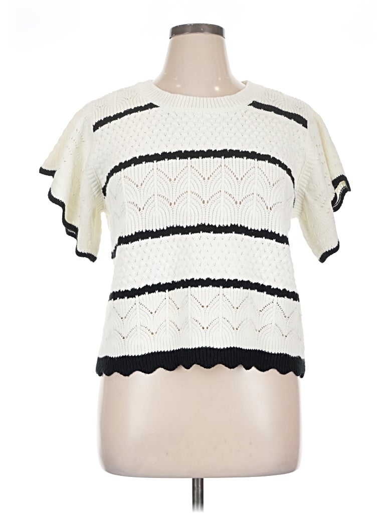 Pre-owned Bibi Cardigan Sweater In White