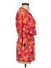 L Space 100% Rayon Print Multi Color Orange 3/4 Sleeve Blouse Size XS - photo 4