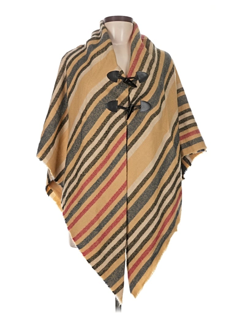Pre-owned Mark & Hall Poncho In Brown