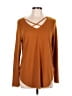 White Birch Brown Long Sleeve Top Size L - photo 1