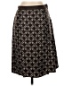 J.Crew 100% Silk Argyle Brown Silk Skirt Size 0 - photo 1