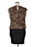 En Focus Studio Animal Print Brown Cocktail Dress Size 14 - photo 2