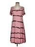 Assorted Brands Stripes Pink Casual Dress Size S - photo 1