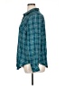 Torrid 100% Rayon Plaid Teal Long Sleeve Button-Down Shirt Size 1X Plus (1) - photo 5