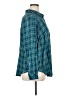 Torrid 100% Rayon Plaid Teal Long Sleeve Button-Down Shirt Size 1X Plus (1) - photo 4