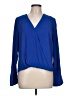 Veronica M. Blue Long Sleeve Blouse Size L - photo 1