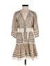 Veronica Beard 100% Cotton Print Tan Casual Dress Size 0 - photo 1