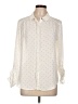 Elle 100% Polyester Polka Dots Ivory Long Sleeve Blouse Size L - photo 1