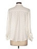 Elle 100% Polyester Polka Dots Ivory Long Sleeve Blouse Size L - photo 2