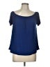 Old Navy Blue Short Sleeve Blouse Size L - photo 1